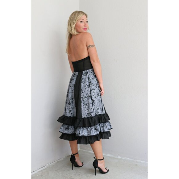 1970's Vintage Western Florals Line Dance Skirt // Women's Extra Large to XXL - Picture 8 of 10